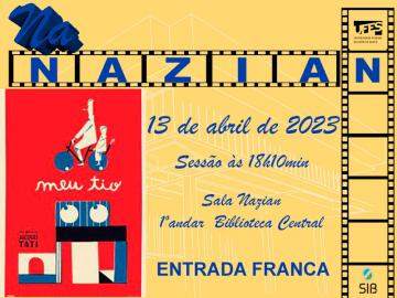 Card filme meu tio que será exibido na sala Nazian